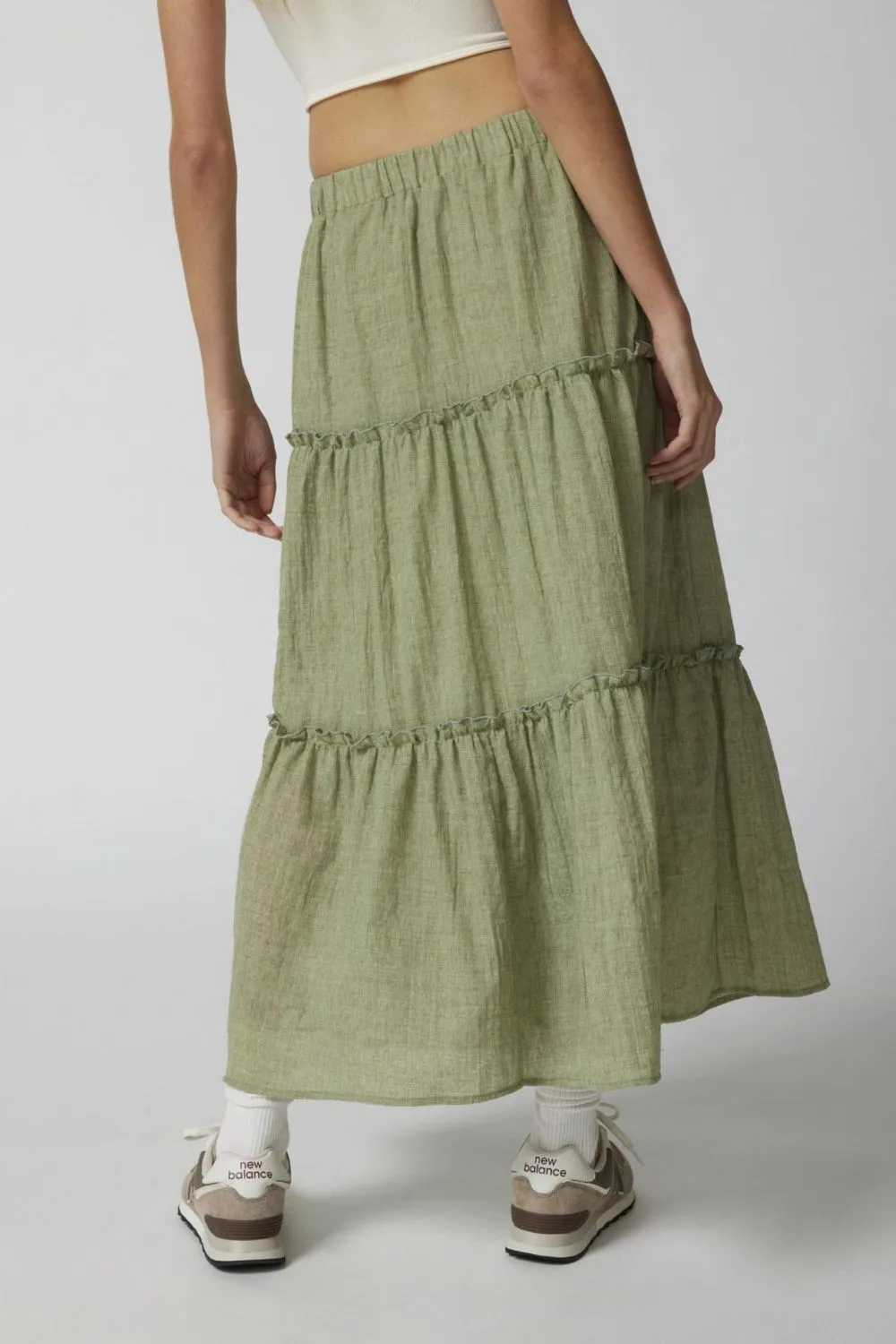 Cotton Blend Frill Skirt
