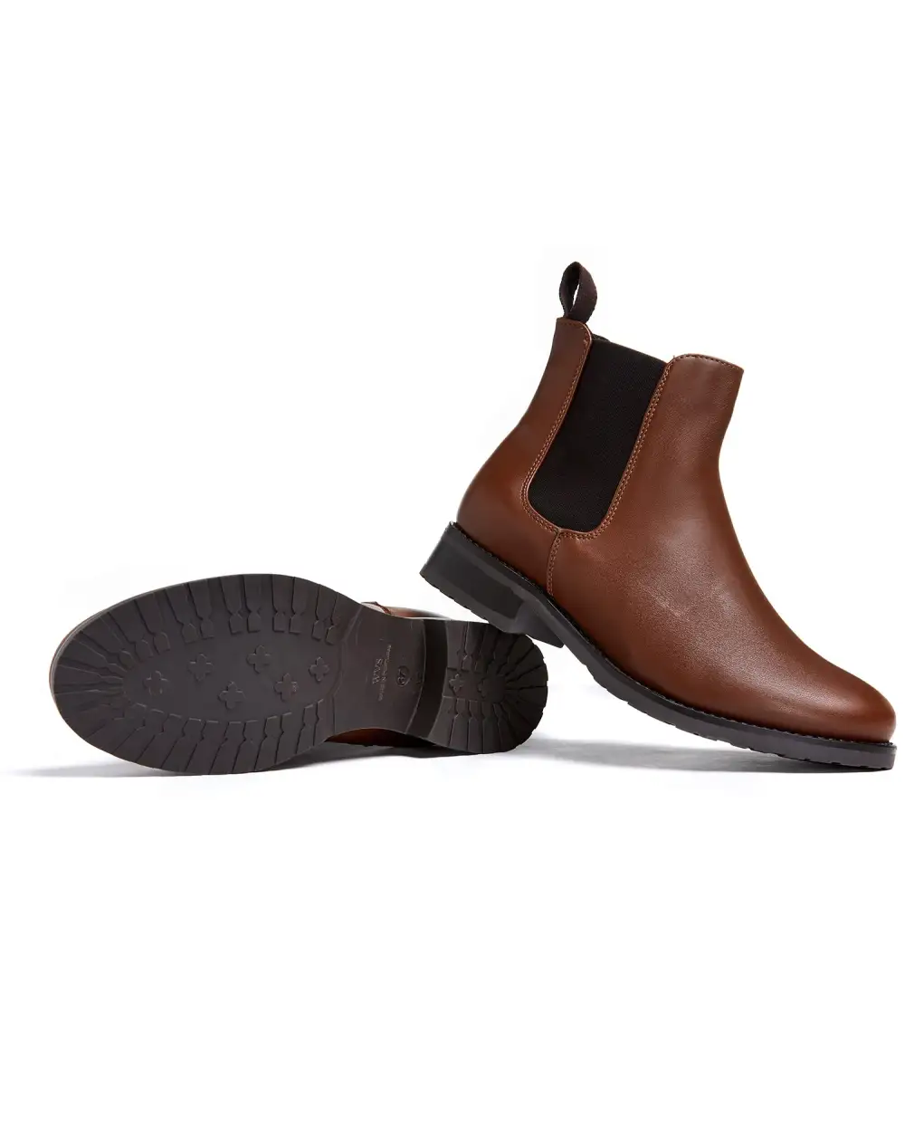 Women's Streamlined Casual Water Resistant Vegan Leather Chelsea Boots