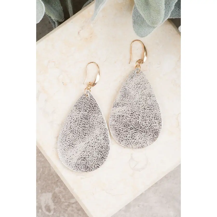 Metallic Teardrop Earrings