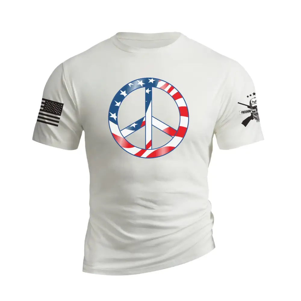 USA FLAG LOVE PEACE GRAPHIC TEE