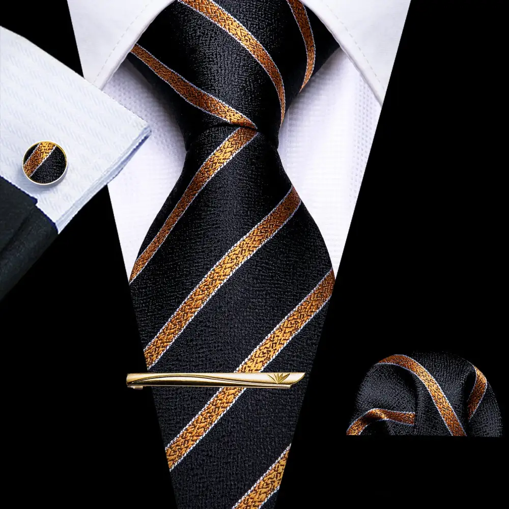 Smooth Striped Necktie Set