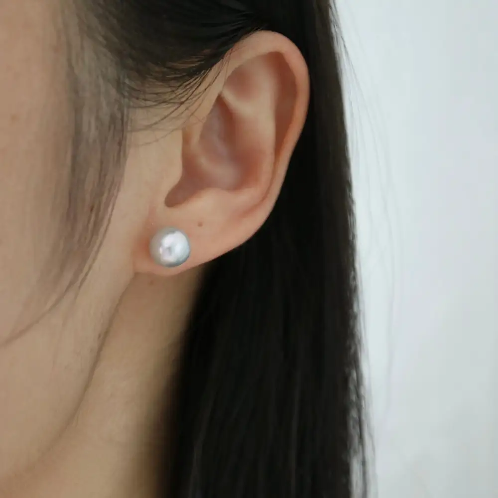 Modern Baroque Pearl Stud Earrings
