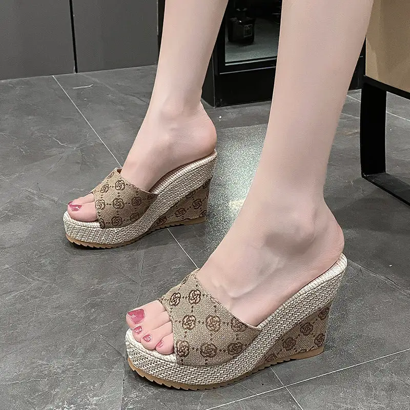 Thick Sole Wedge Home Slippers