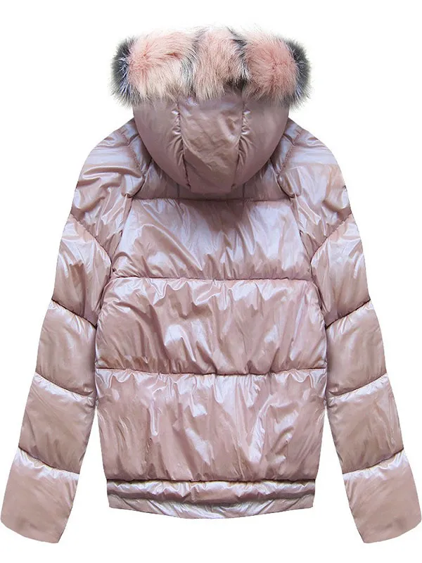 Ladies reversible winter jacket pink