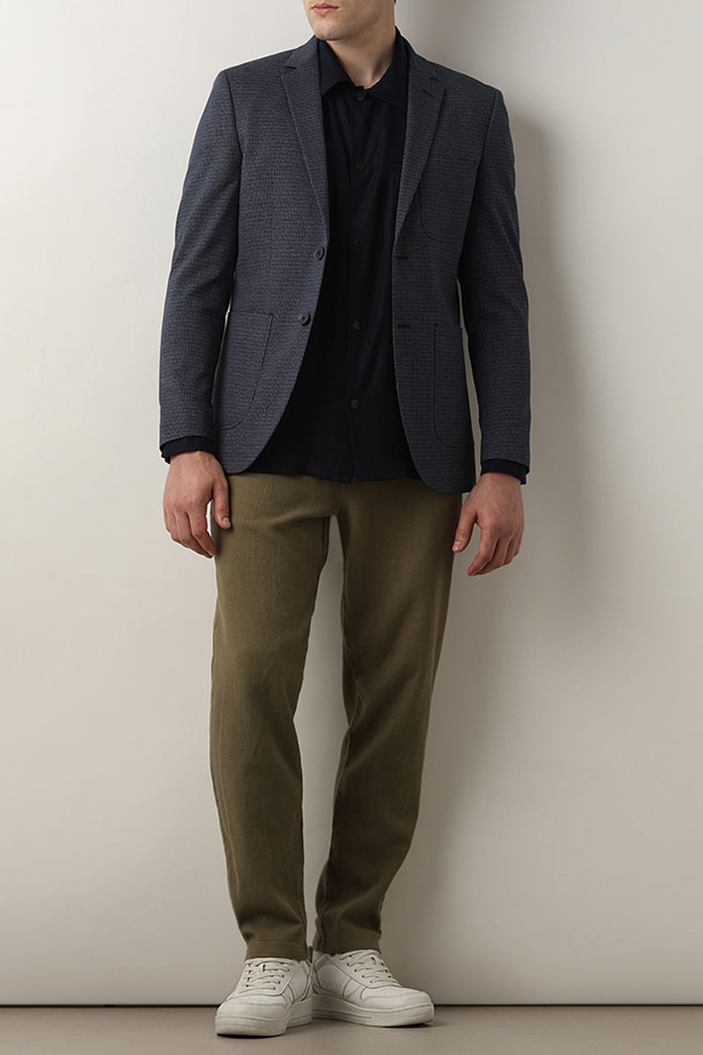 Navy Blue Structured Blazer