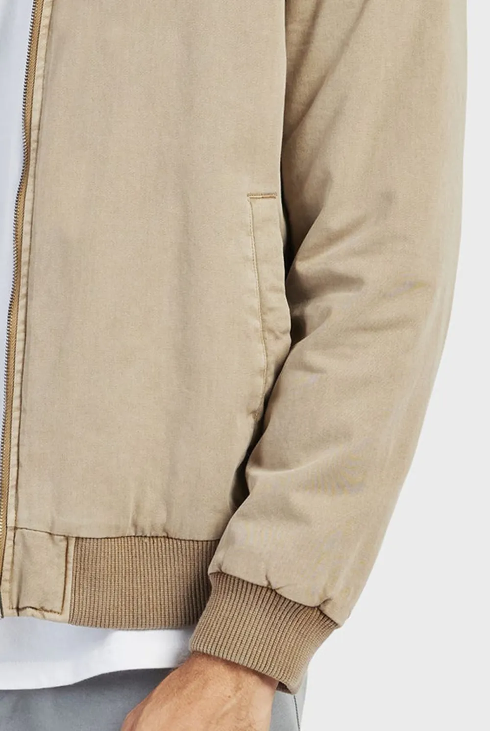 Almond tan Classic Bomber Jacket