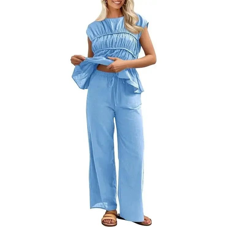🎉Hot Sale🔥-Women's Cotton-Linen Two-Piece Set