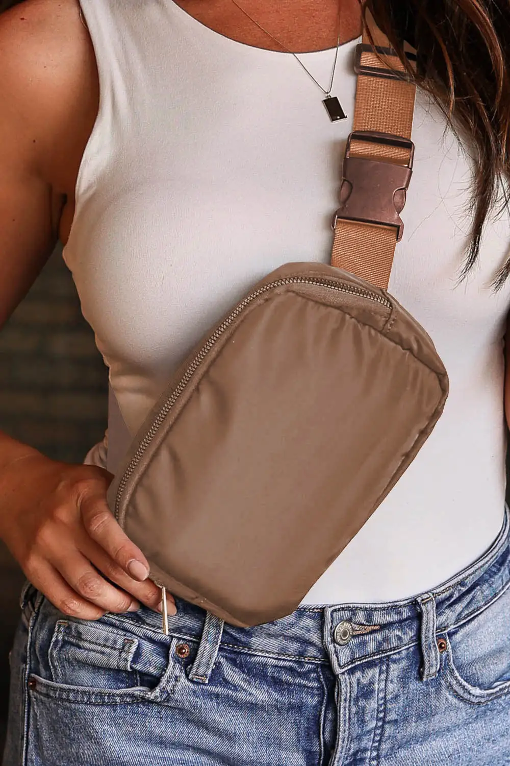 Waterproof Zipped Crossbody Bag