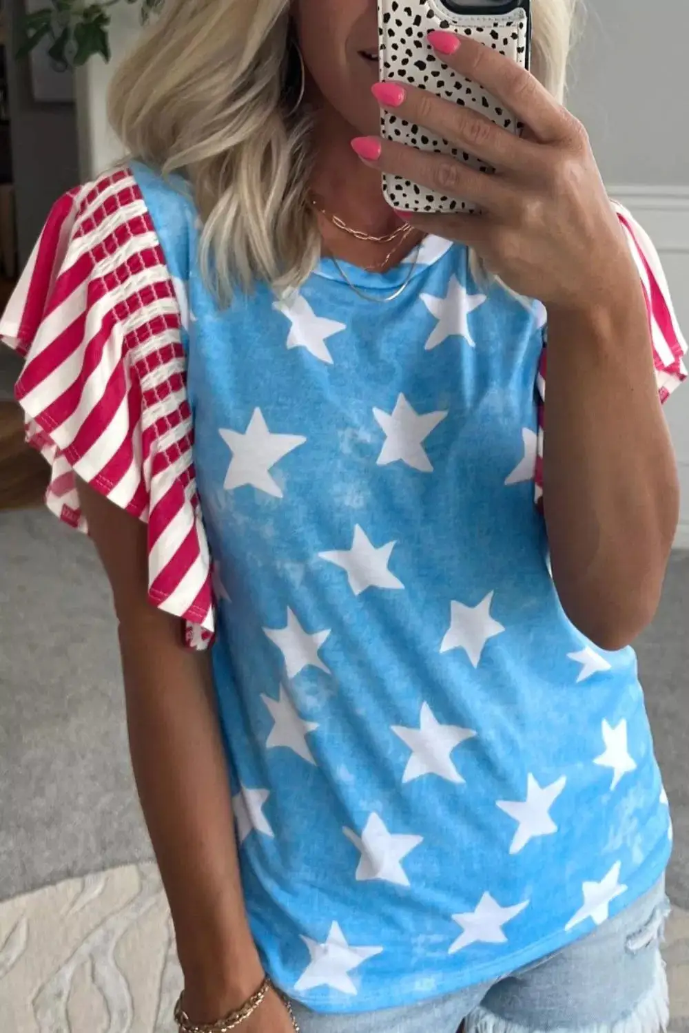 Ruffled Striped Top