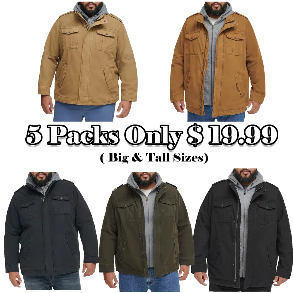 🧥 Men’s Washed Cotton Hooded Military Jacket ( Big Sizes)Classic Utility. Timeless Comfort. Built for Every Man.