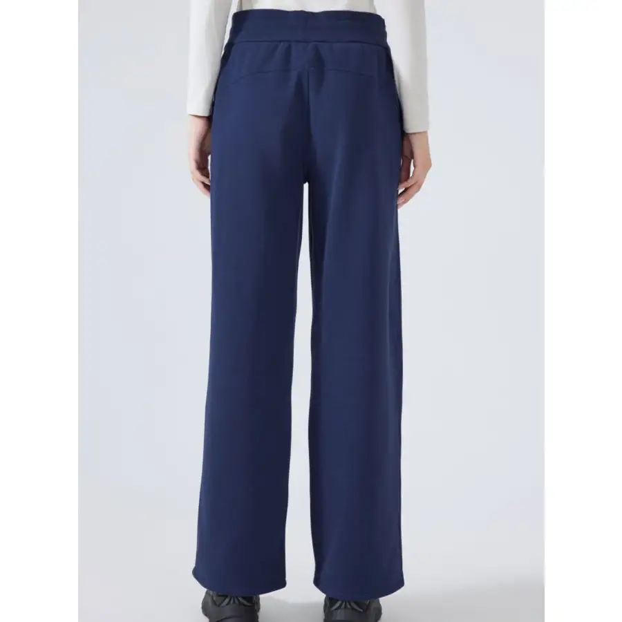 Feminine Drawstring Wide Leg Pants