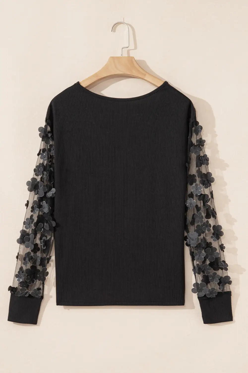 Floral Mesh Long Sleeve Top