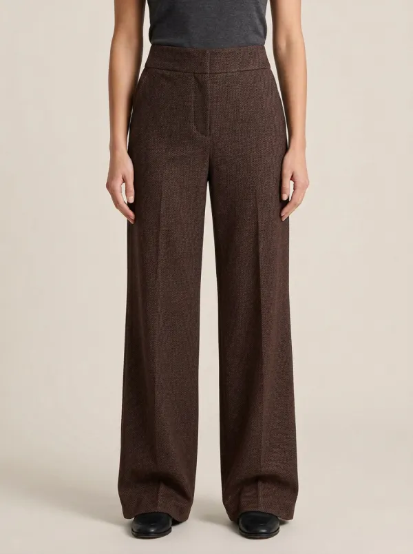 Minimal Wide-Leg Printed Women's Wide-Leg Pants