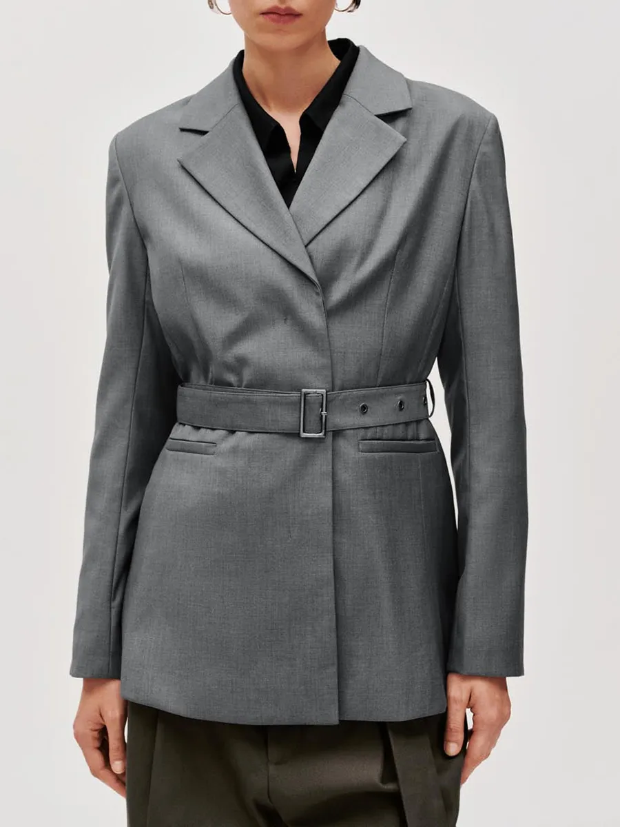 Lady's Corset Suit With A Long British Style Coat