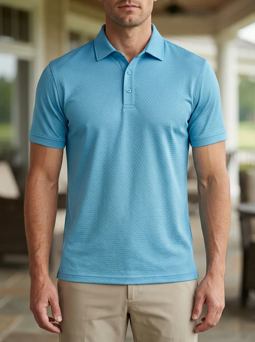 Classic Textured Golf Polo Shirt