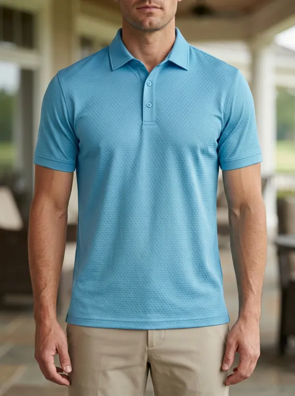 Classic Textured Golf Polo Shirt