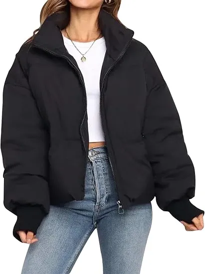 🧥 Winter Cropped Puffer Jacket for Women 2025 – Short, Warm & Effortlessly Stylish