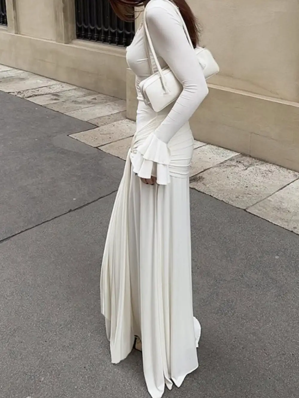 Lace Long Sleeve Maxi Dress