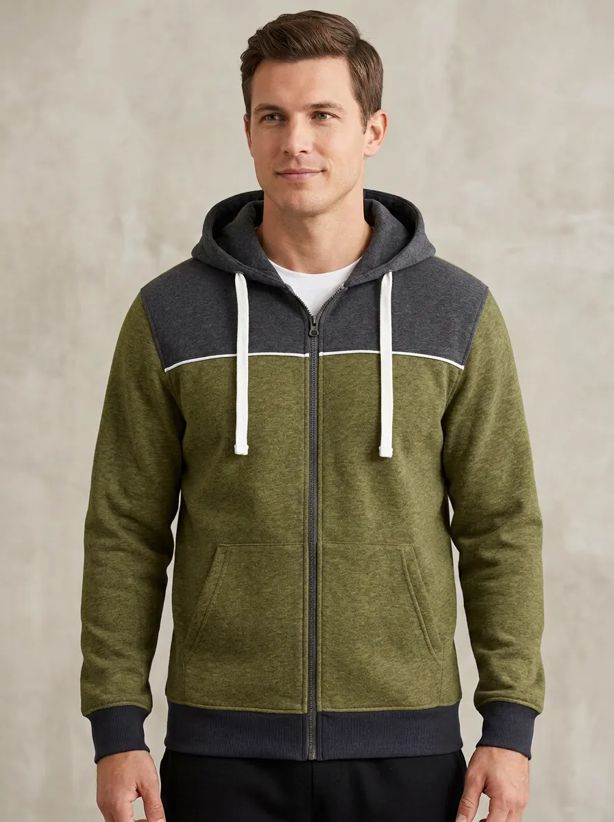 Everyday Colorblock Two Tone Detail Men's Sport Jacket