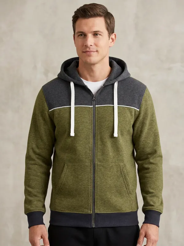 Everyday Colorblock Two Tone Detail Men's Sport Jacket