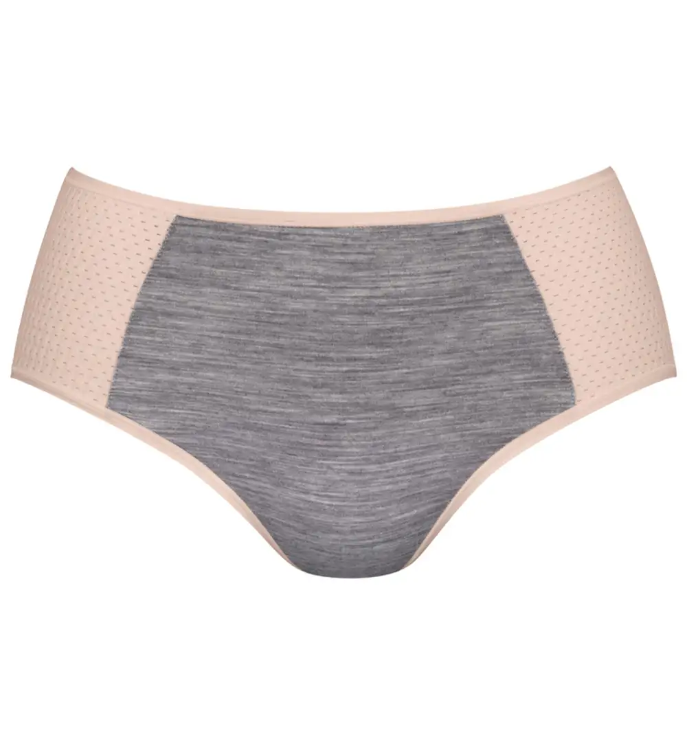 Classic Mid-Rise Mesh Cotton Full-Coverage Brief Panty