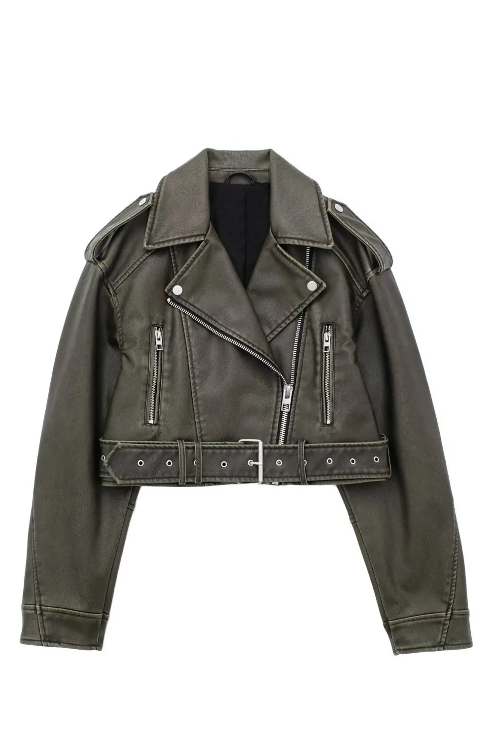 Cropped Leather Jacket