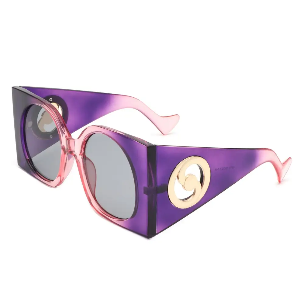 Curved Square Frame Sunglasses