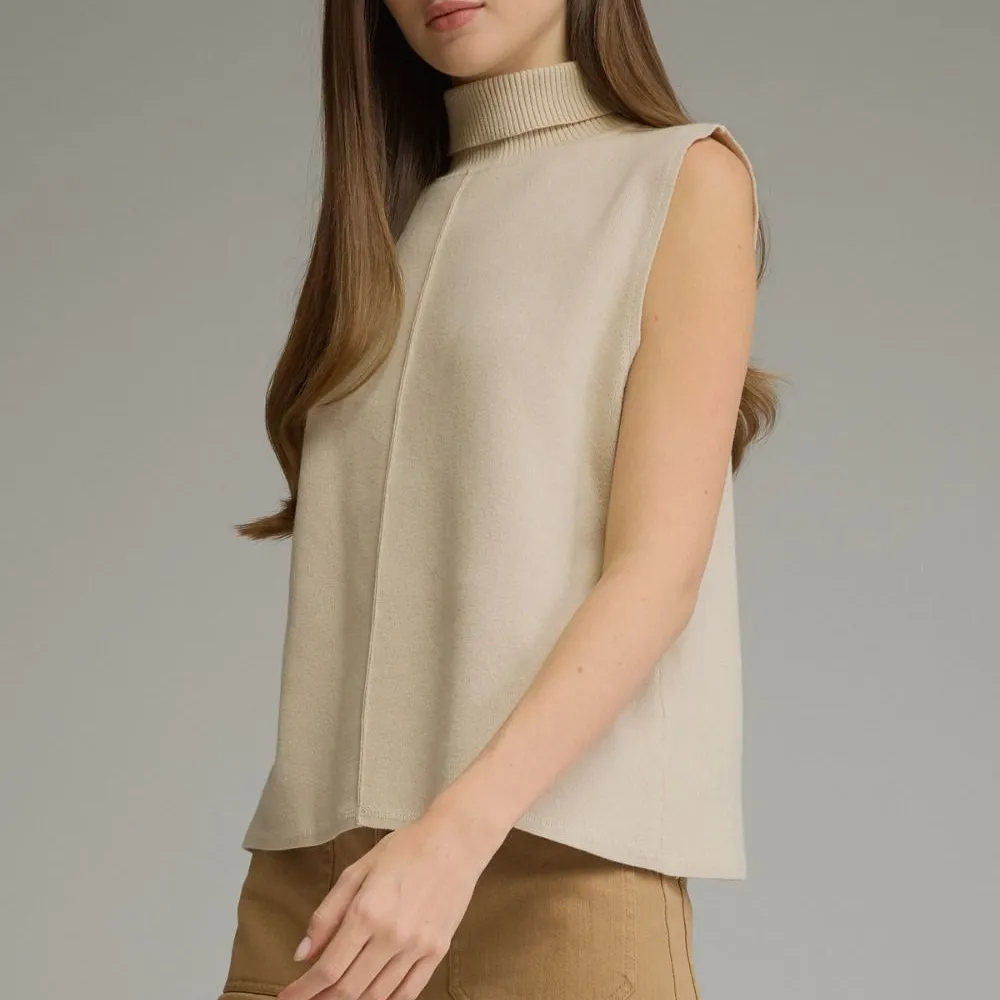 Turtleneck Front Seam Top