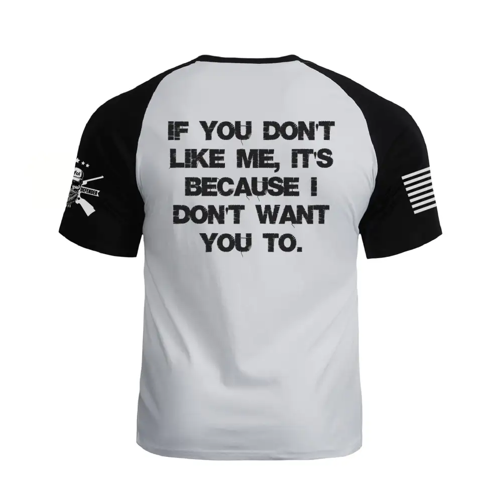 DON'T LIKE ME RAGLAN GRAPHIC TEE