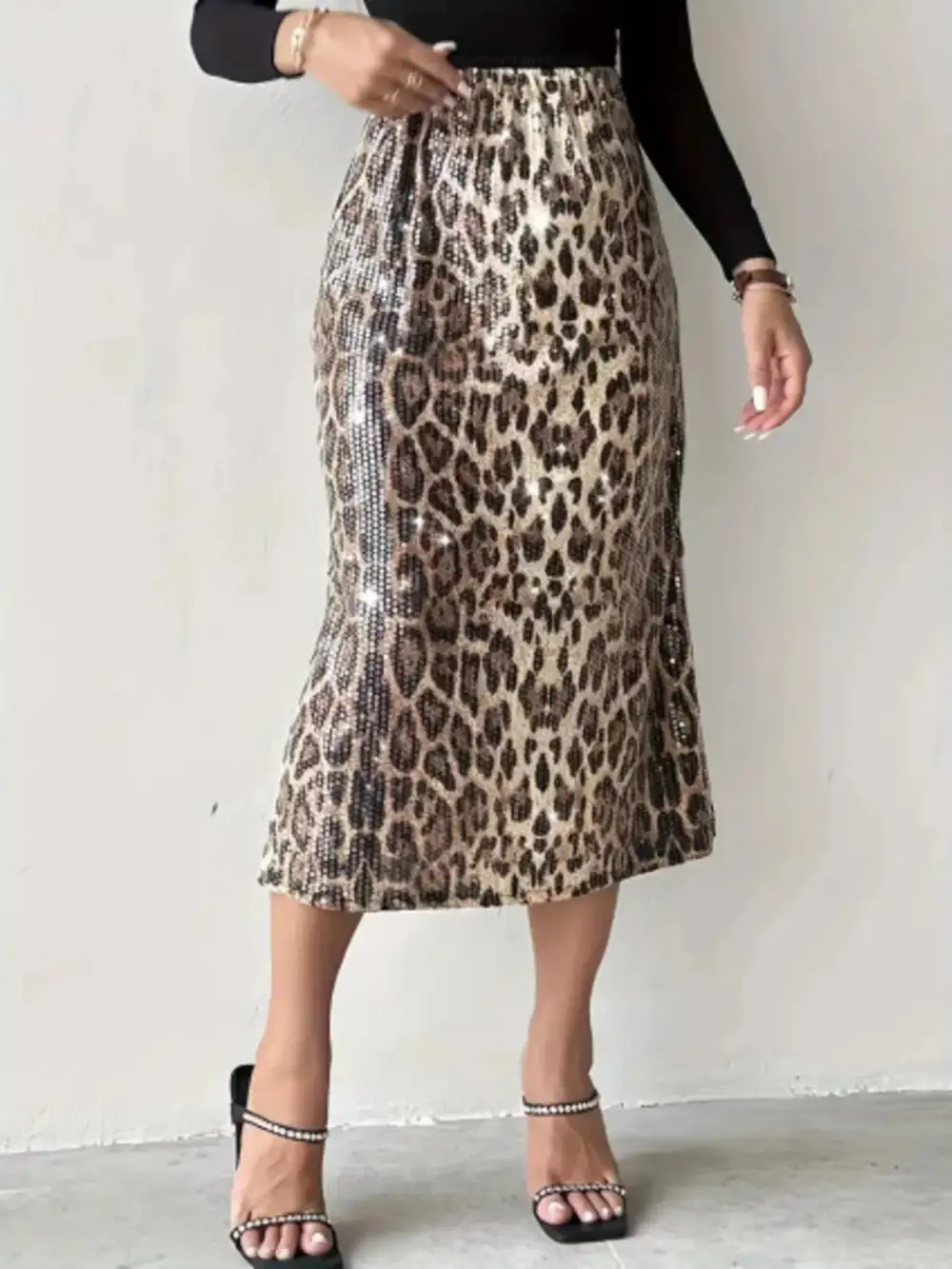 Sequin Midi Skirt