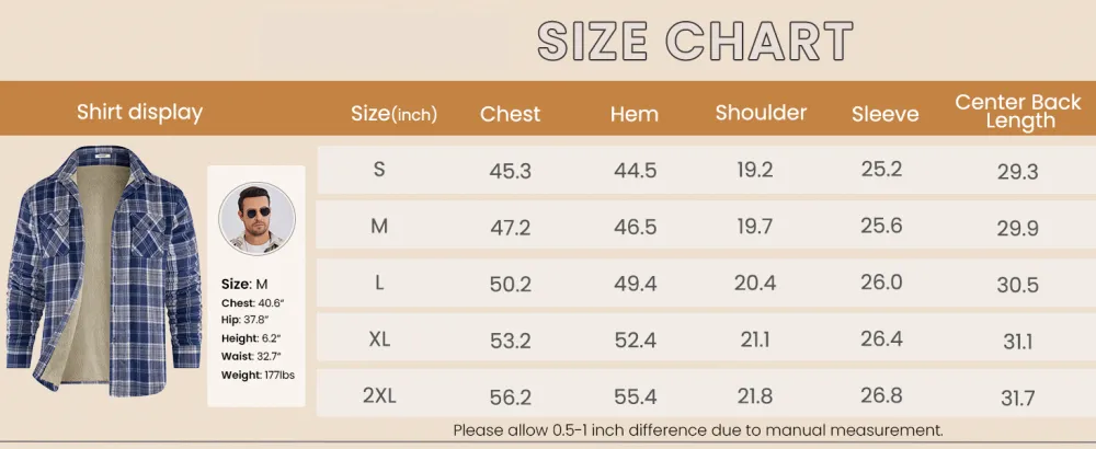 Men’s Sherpa Lined Flannel Shirt Jacket – Warm. Rugged. Ready for Anything.