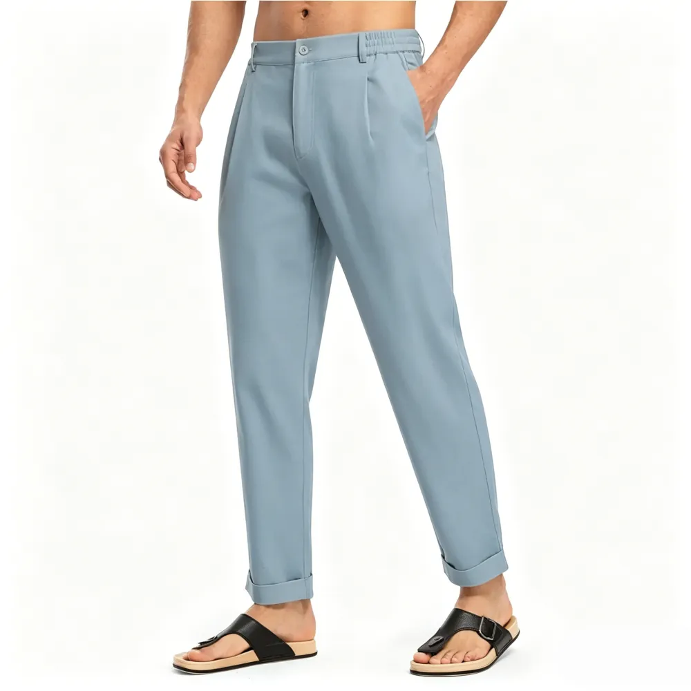 🔥 Men's Slim Fit Cotton Linen Casual Pants | Multi Neutral Earth Tone Colors, Full Size Range All In Stock