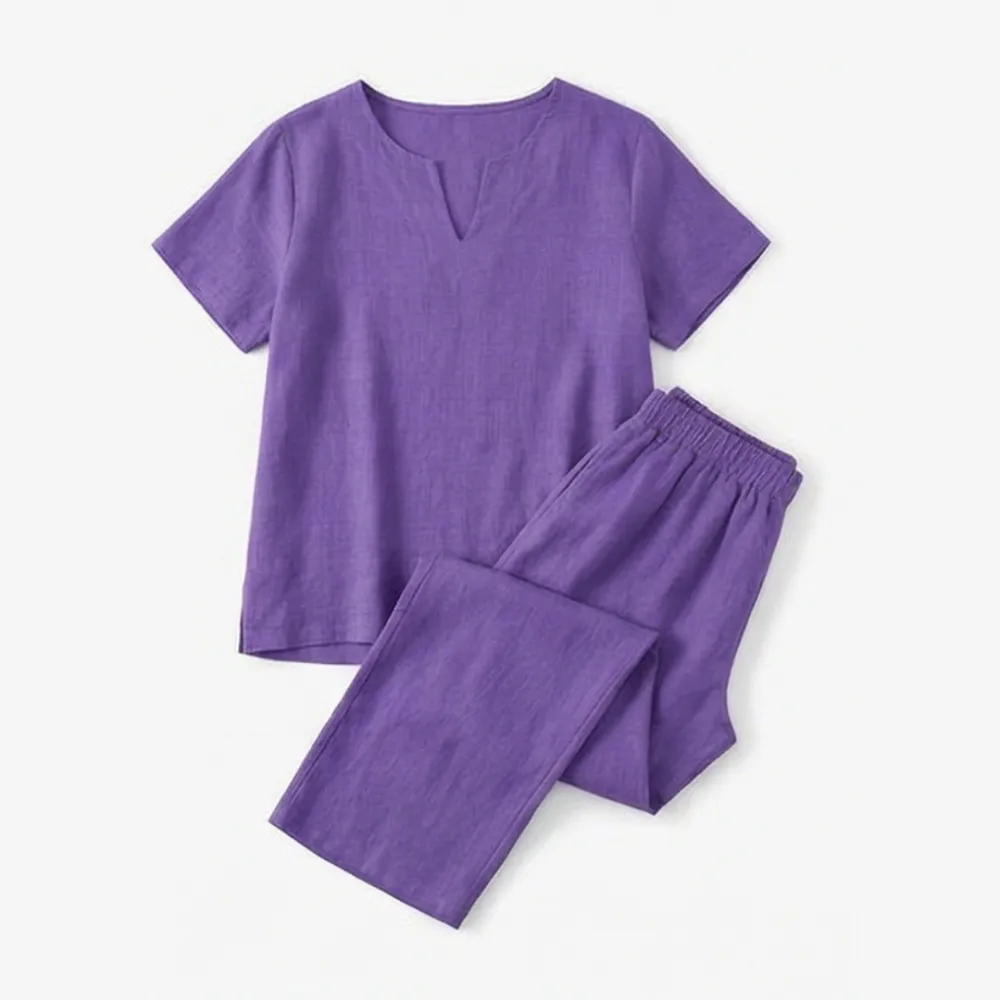 V Neck Top Pants Set