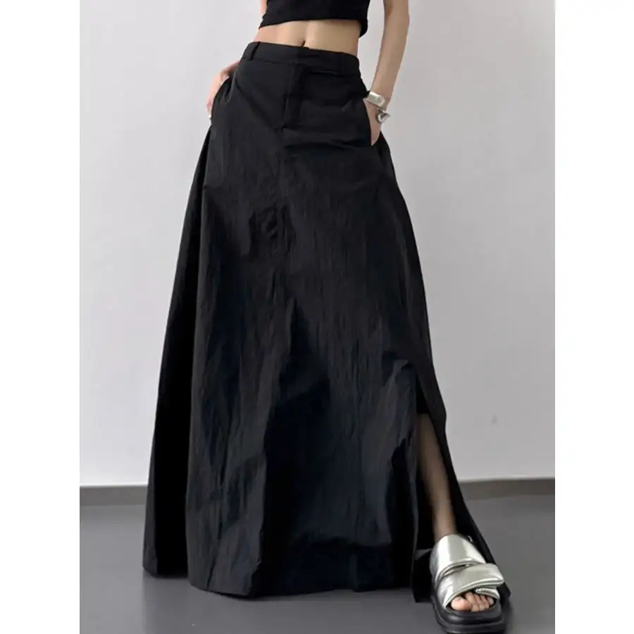 High Waist Slit Maxi Skirt
