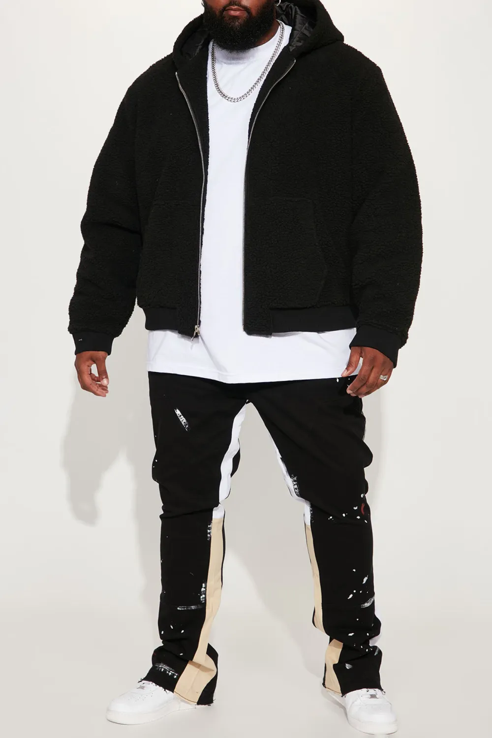 Art Graphic Slim Stacked Flared Pants