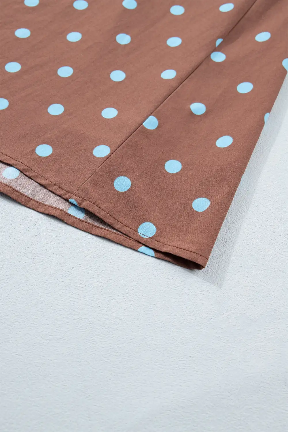 Polka Dot Printed V Neck Dress Casual