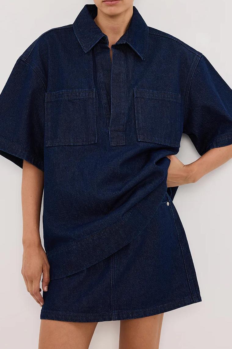 INDIGO DENIM MINI SKIRT