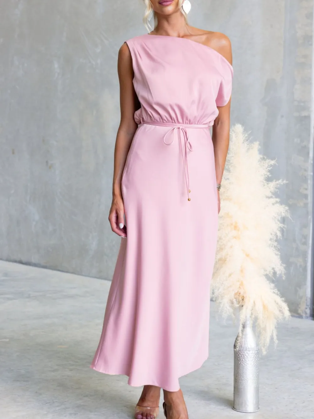 Shoulder Midi Dress