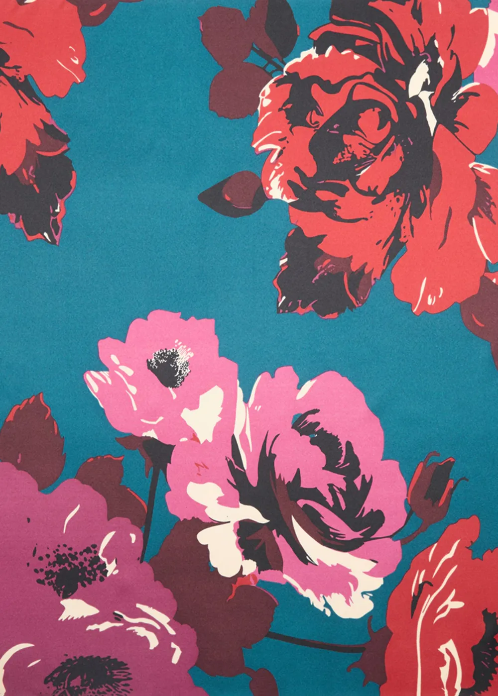 Daily Blue Floral-Print Scarf