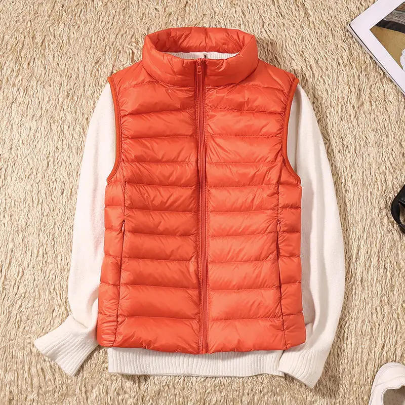 Women's Waterproof Vest With Duck Down and Jacket