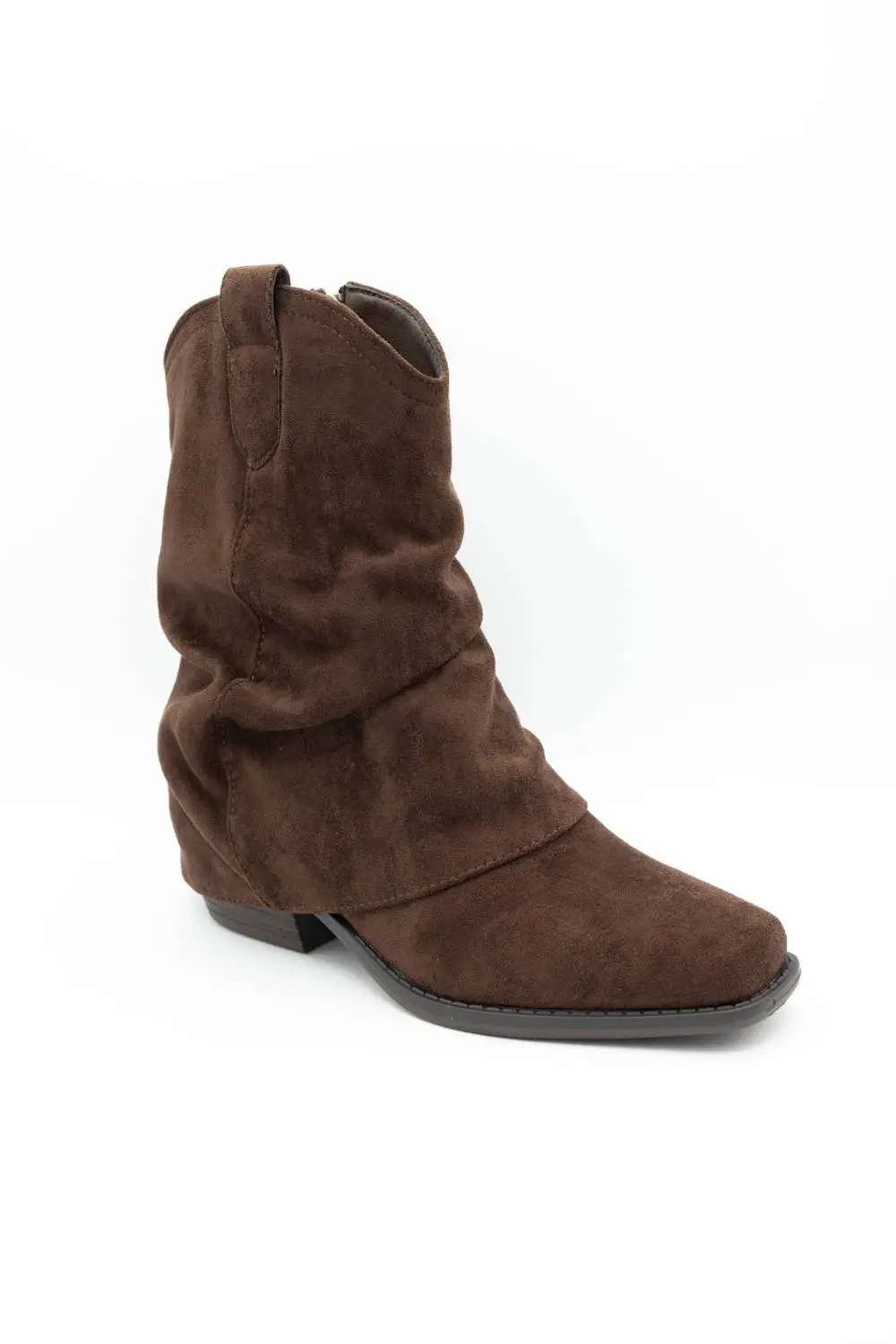 Zip Entry Square Toe Ankle Bootie
