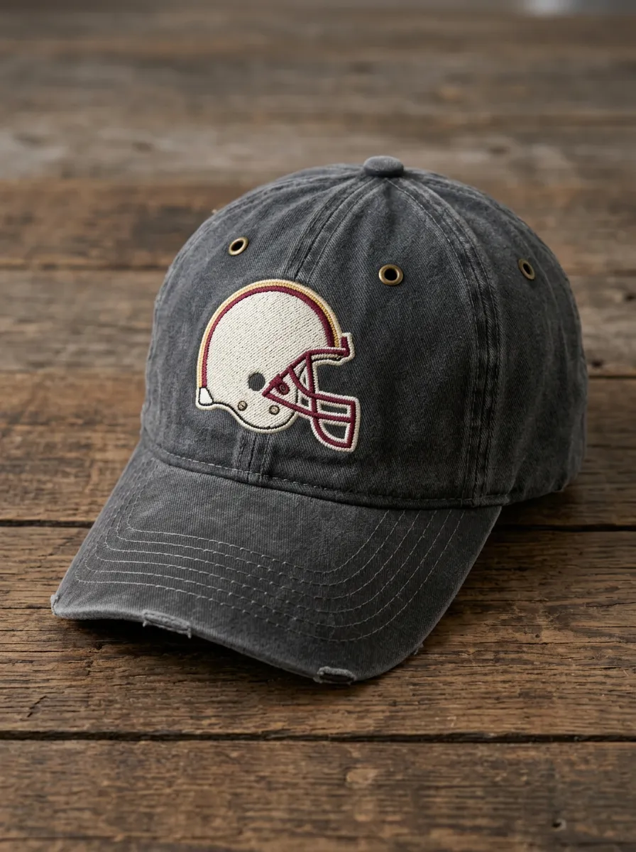 Unisex Field American Football Lover Helmet Embroidered Baseball Cap