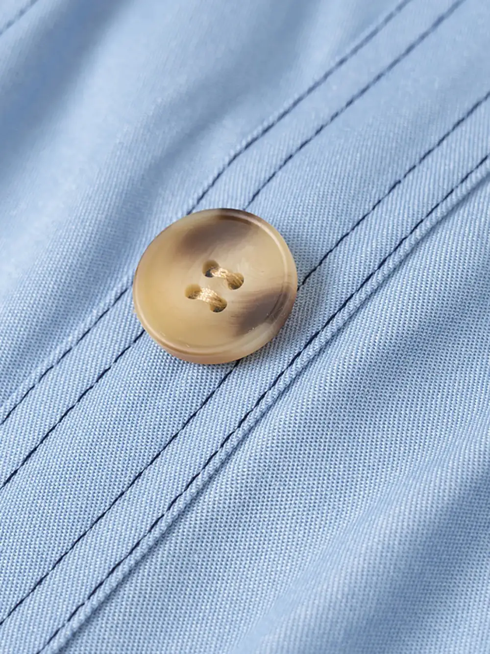 Layered Detail Denim Dress