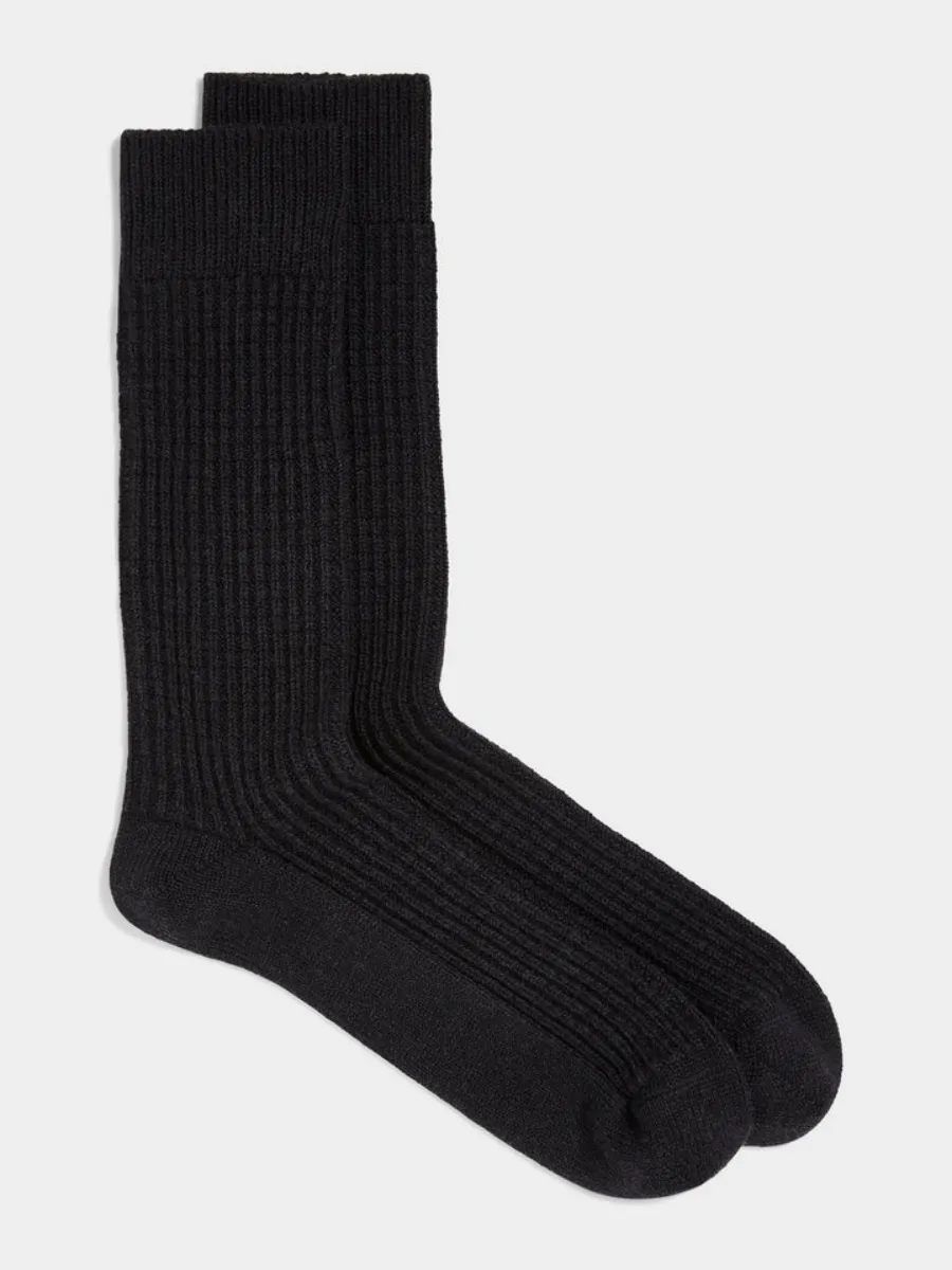 Plain Waffle Socks