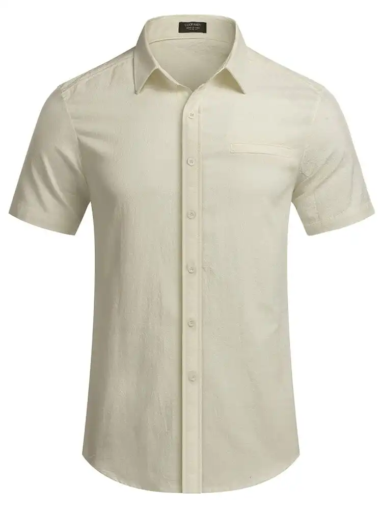 Casual Linen Button Down Shirt