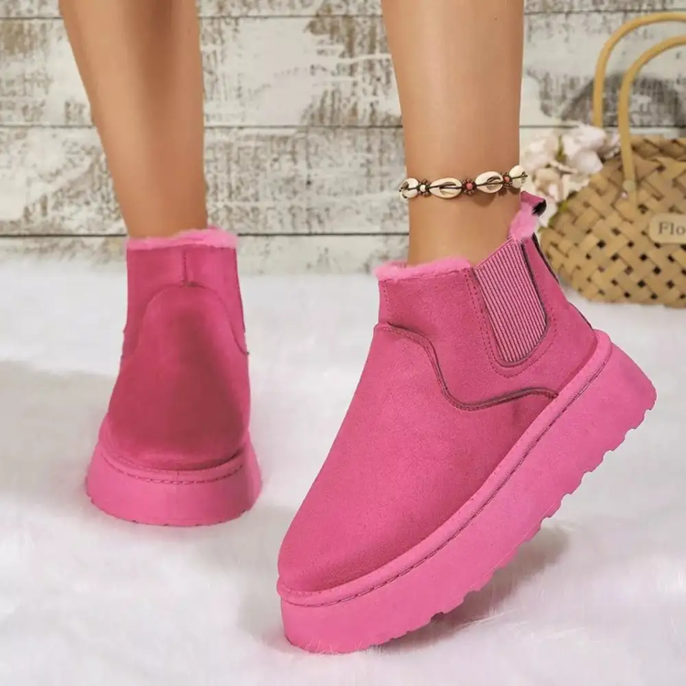 Round Toe Platform Ankle Boots