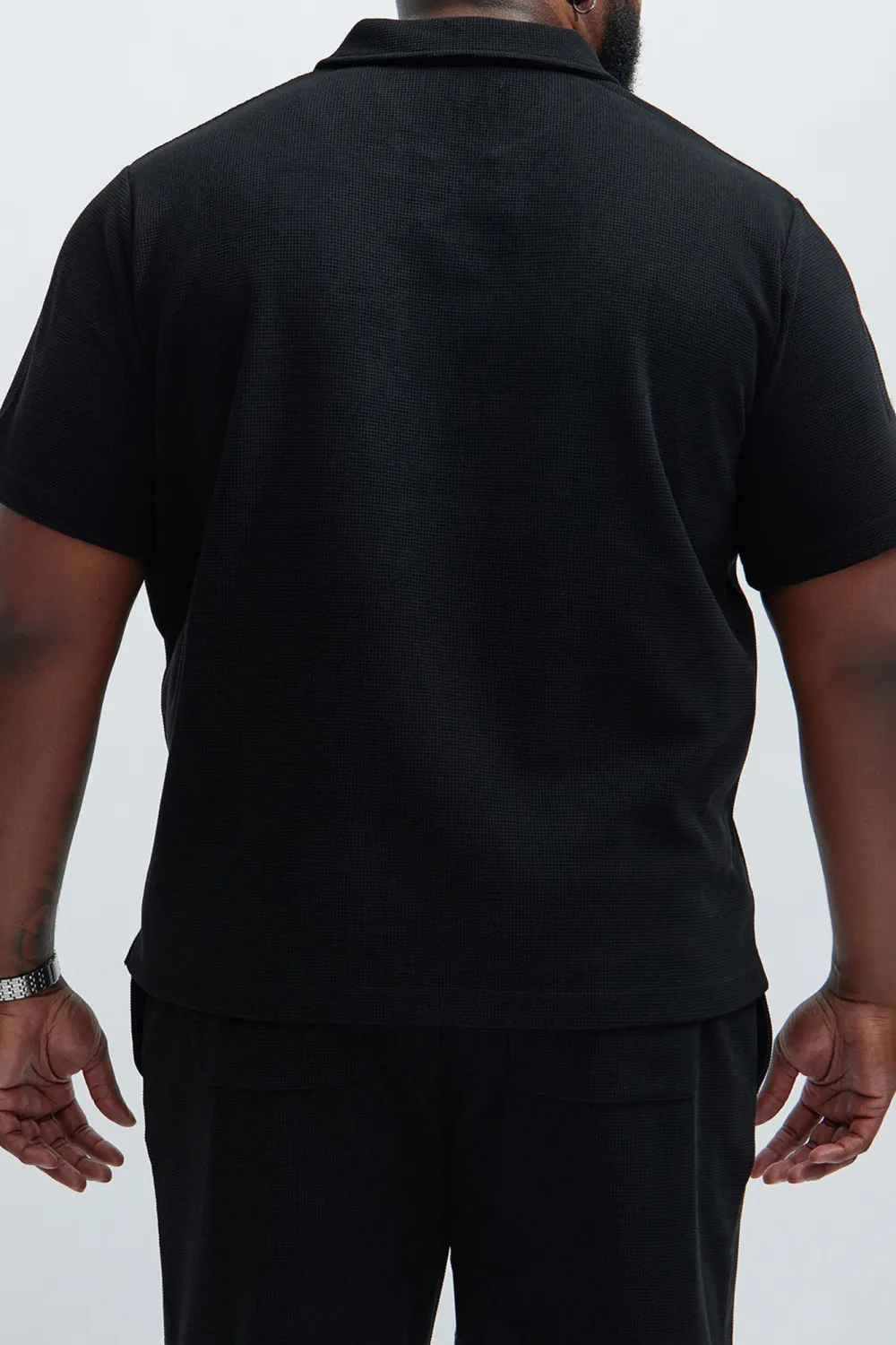 Casual Style Textured Polo Tops