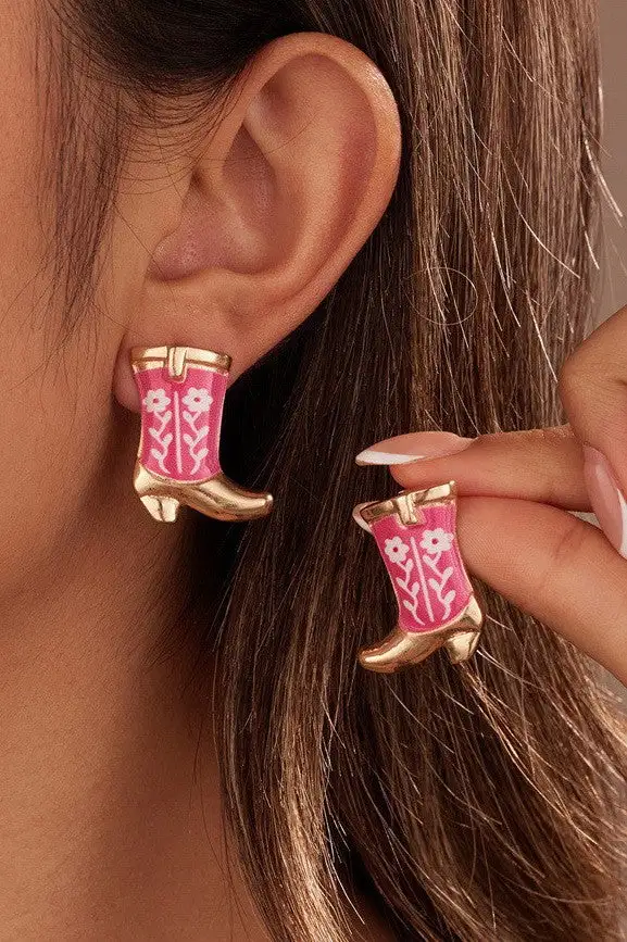 Western Boot Stud Enamel Charm