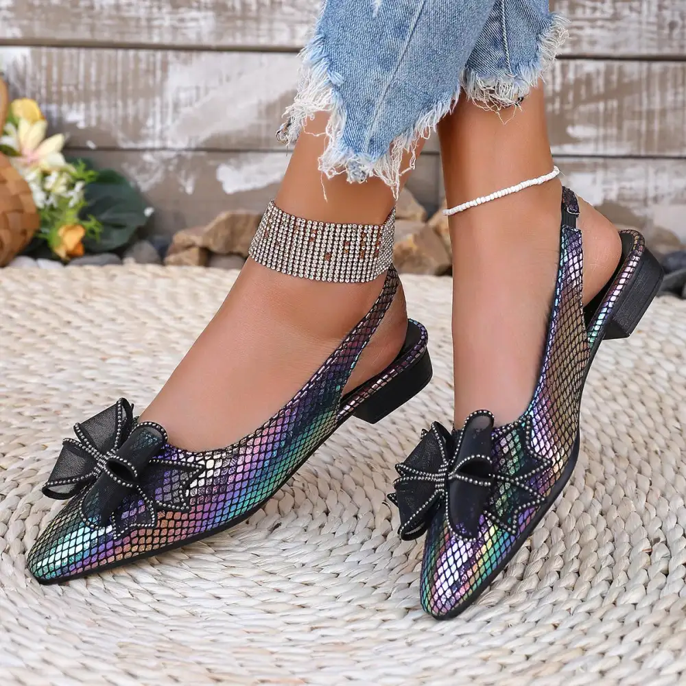 Soft Point Toe Block Heels Sandals
