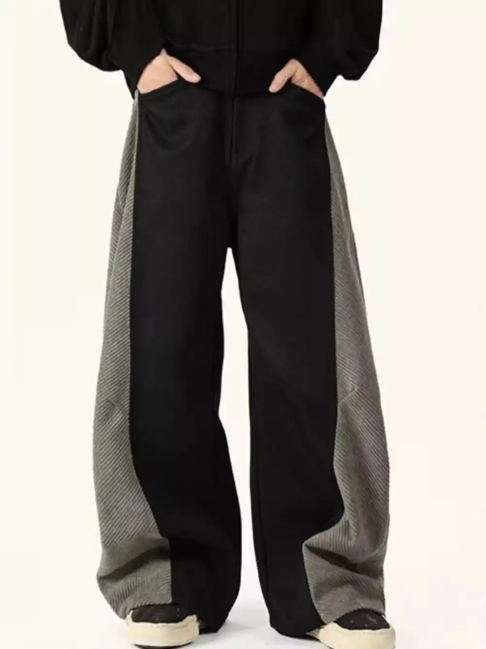 Men's Plus Size Contrast Relaxed Fit Pants